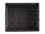 Kipit Cesta Rectangular de Tela Trenzada Negra sin Asas 24 cm (20x24x8 cm) (Set de 24)