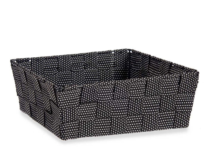 Kipit Cesta Rectangular de Tela Trenzada Negra sin Asas 24 cm (20x24x8 cm) (Set de 24) Kipit Cesta Rectangular de Tela Trenzada Negra sin Asas 24 cm (20x24x8 cm) (Set de 24)