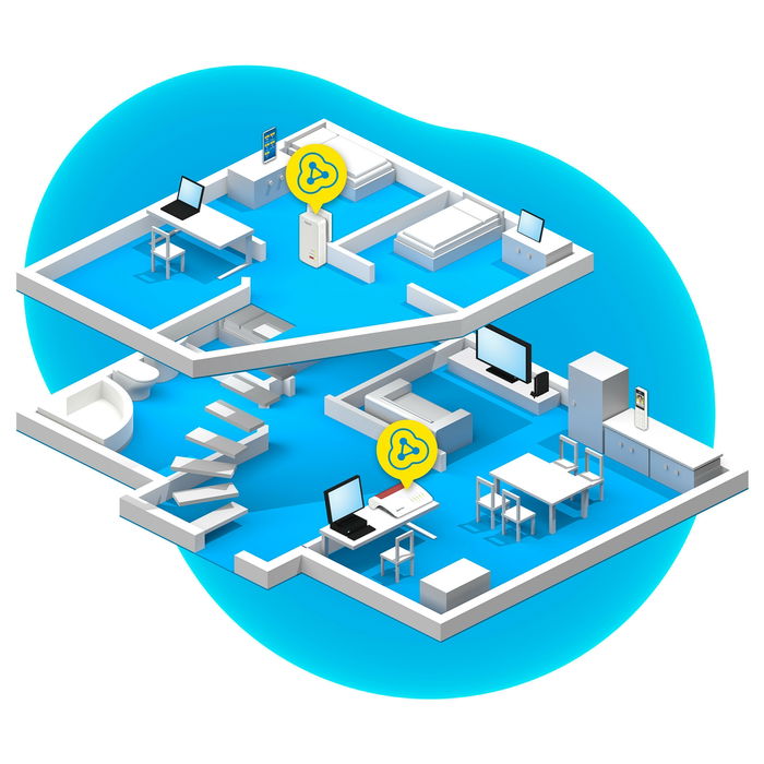 AVM FRITZ! Powerline 1260E Adaptador Powerline WiFi 1200 Mbit/s con Puerto Ethernet Gigabit Blanco 1 Unidad