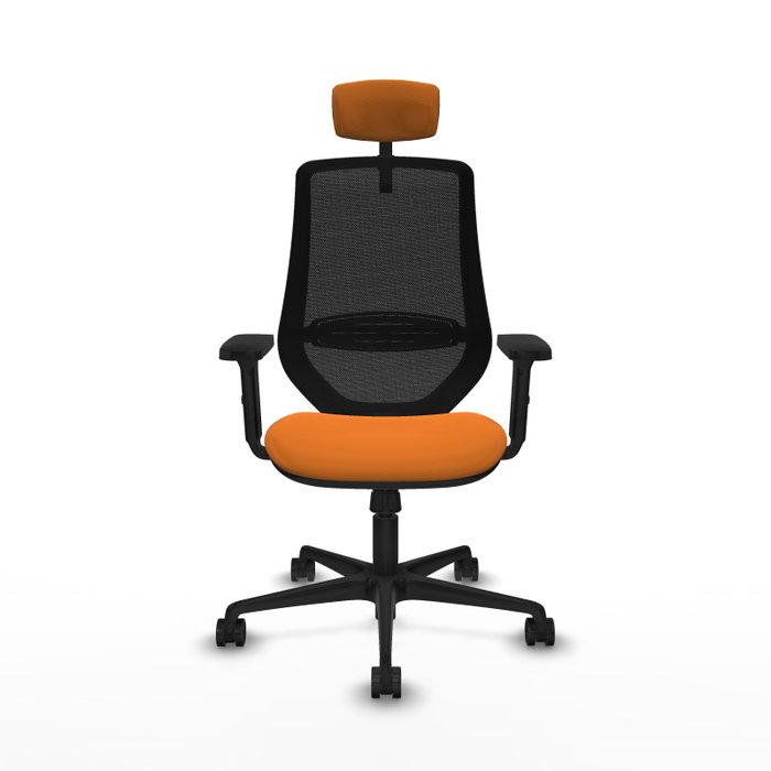 PIQUERAS Y CRESPO Silla de oficina Mardos Naranja y Negro