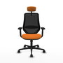 PIQUERAS Y CRESPO Silla de oficina Mardos Naranja y Negro