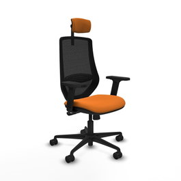 PIQUERAS Y CRESPO Silla de oficina Mardos Naranja y Negro