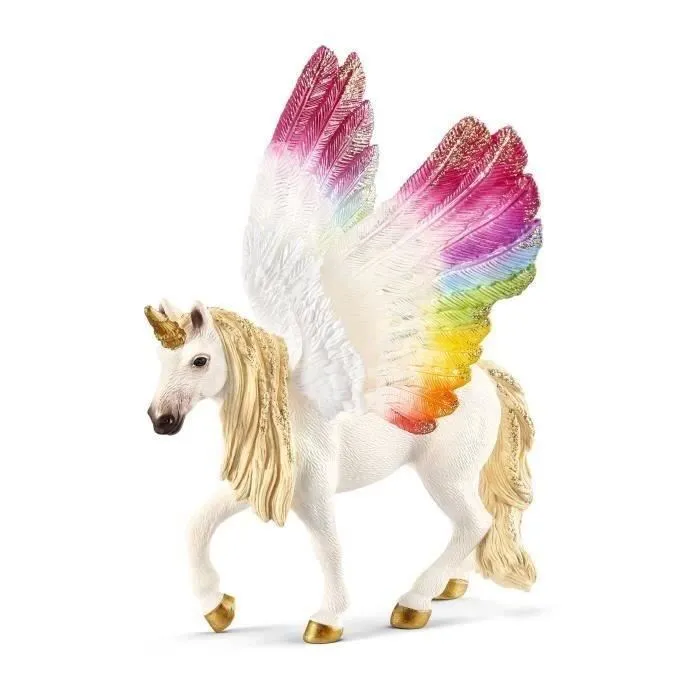 Schleich Unicornio con Alas Arcoíris 70576 - Figura de Colección Pintada a Mano para Juego Educativo en Rainbow Island Schleich Unicornio con Alas Arcoíris 70576 - Figura de Colección Pintada a Mano para Juego Educativo en Rainbow Island