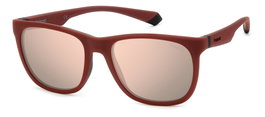 Polaroid PLD-2140-S-T9H Gafas de sol con cristal rosa y detalles rojos