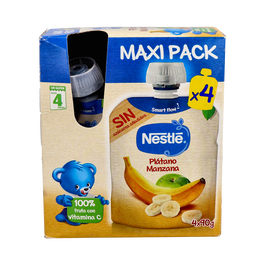 NESTLE BOLSITA PLATANO MANZANA 4X90G
