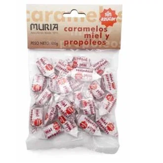 MURIA Caramelos de miel y propóleos sin azúcar 100 gr. MURIA Caramelos de miel y propóleos sin azúcar 100 gr.