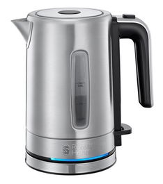 Russell Hobbs 24190-70 Hervidor Compact Home Acero Inoxidable Filtro Extraible Indicador Azul Capacidad Ideal