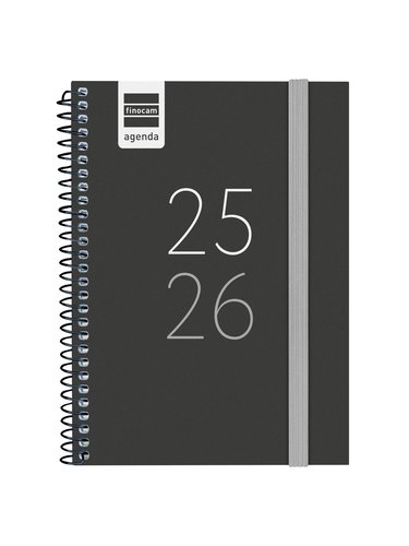Agenda Escolar (2025-26) Finocam Secundaria Espiral Tapa Pp S/V Apais. 8º 120X164 Con Goma Negro Agenda Escolar (2025-26) Finocam Secundaria Espiral Tapa Pp S/V Apais. 8º 120X164 Con Goma Negro