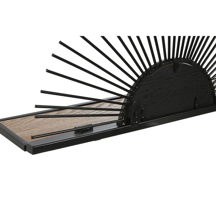 DKD Home Decor Estantería de Pared Metal y MDF Negro y Natural