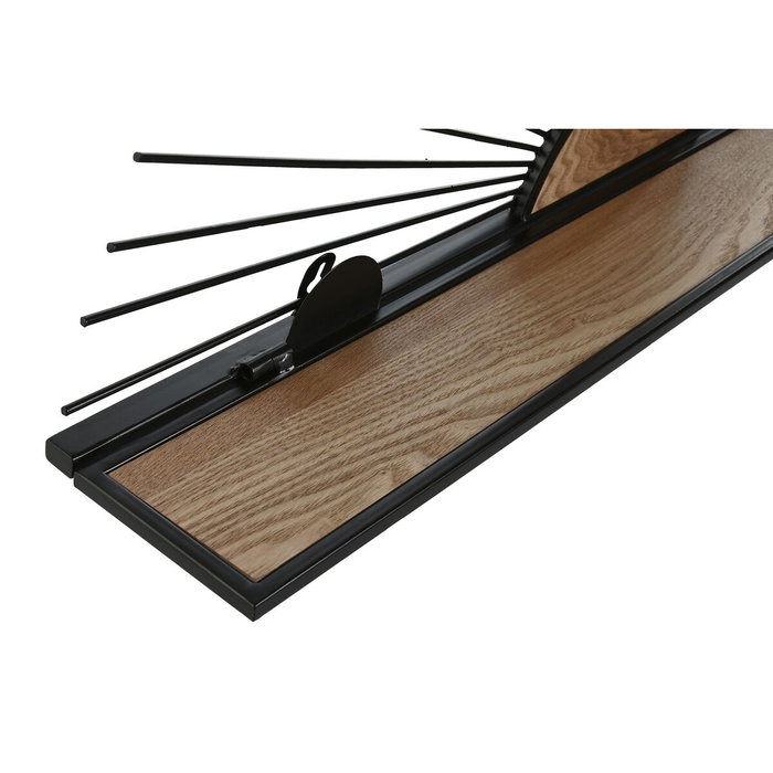DKD Home Decor Estantería de Pared Metal y MDF Negro y Natural