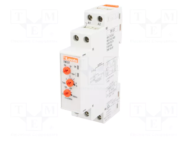 LOVATO ELECTRIC Relé de tiempo TM 1÷10min NO x2 250VAC/8A