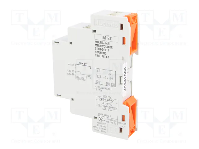 LOVATO ELECTRIC Relé de tiempo TM 1÷10min NO x2 250VAC/8A