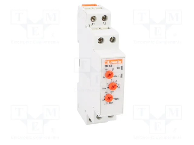 LOVATO ELECTRIC Relé de tiempo TM 1÷10min NO x2 250VAC/8A