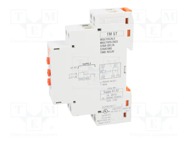 LOVATO ELECTRIC Relé de tiempo TM 1÷10min NO x2 250VAC/8A