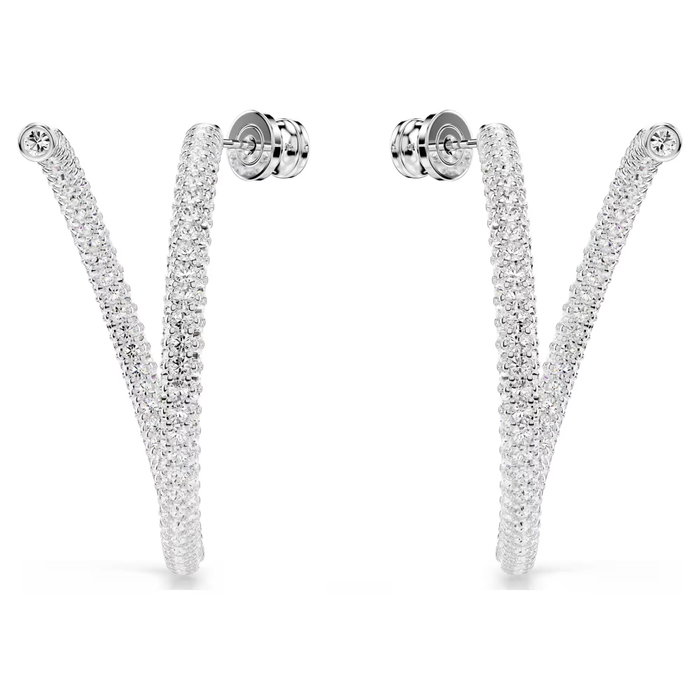 Swarovski Pendientes de Aro Gris en Acero Inoxidable 5695939