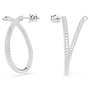 Swarovski Pendientes de Aro Gris en Acero Inoxidable 5695939