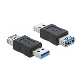 DeLOCK Adaptador USB 3.0 Tipo-A con Bloqueador de Datos Negro