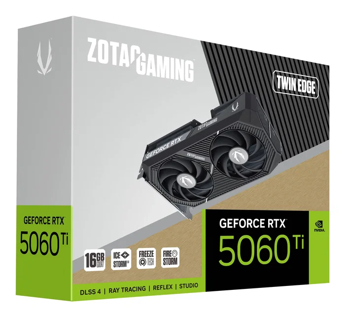 Zotac GAMING GeForce RTX 5060 Ti Twin Edge 16 GB GDDR7 Negro