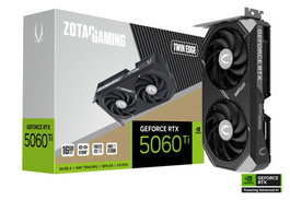 Zotac Tarjeta Gráfica VGA RTX 5060 Ti 16GB GDDR7 Twin Edge con 2 Ventiladores (ZT-B50620E-10M)