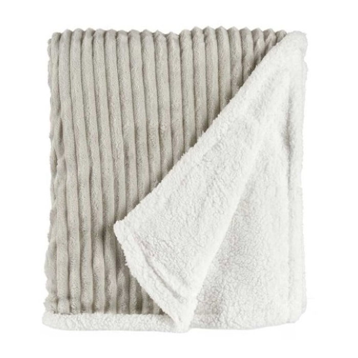 Manta Gift Decor Blanco Gris 200 x 150 x 1,5 cm (6 Unidades) Manta Gift Decor Blanco Gris 200 x 150 x 1,5 cm (6 Unidades)