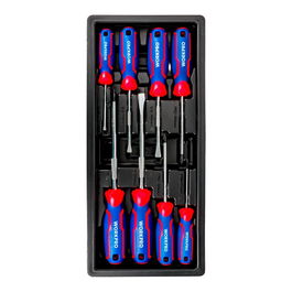 Workpro Juego de 8 Destornilladores Profesionales CR-V, Phillips y Plano (PH0/1/2/3, 3/5.5/6.5/8 mm) de 75/100/150 mm para Bricolaje