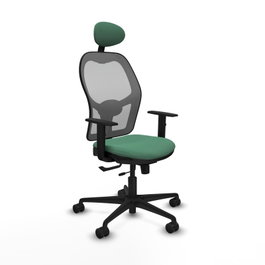 PIQUERAS Y CRESPO Silla de oficina Jorquera Sincro/Traslack Verde esmeralda y Gris