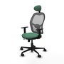 PIQUERAS Y CRESPO Silla de oficina Jorquera Sincro/Traslack Verde esmeralda y Gris