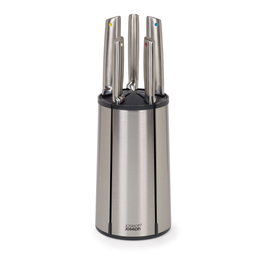Joseph Joseph Elevate Set de Cuchillos de 5 Piezas con Soporte Giratorio Plateado
