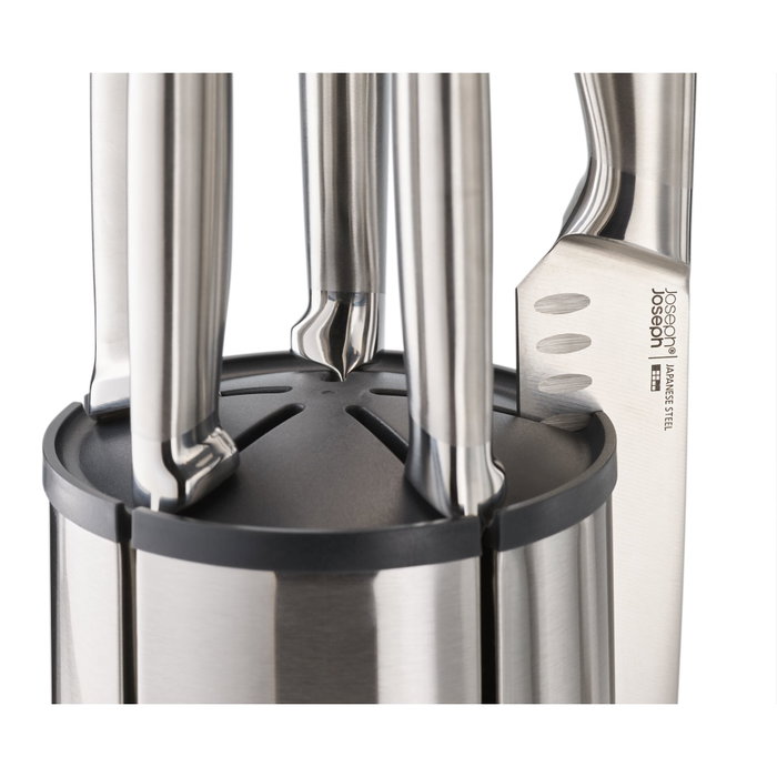 Joseph Joseph Elevate Set de Cuchillos de 5 Piezas con Soporte Giratorio Plateado Joseph Joseph Elevate Set de Cuchillos de 5 Piezas con Soporte Giratorio Plateado