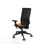 PIQUERAS Y CRESPO Silla de oficina Horna Naranja con malla negra