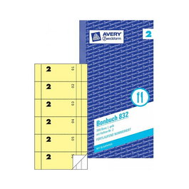 AVERY Zweckform Wertmarken-Block 832 01-300, amarillo, 1 unidad