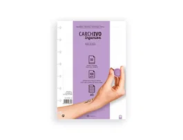 Carchivo Recambio Cuaderno Ingeniox A5 50 Hojas Rayas Horizontal Papel 100g FSC ECO-LABEL
