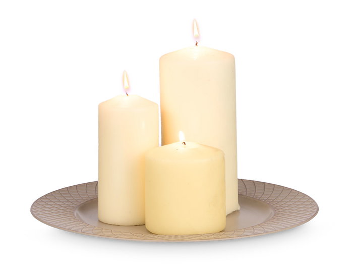 Giftdecor Portavelas Rombos Taupe Envejecido 33 cm Marrón (Set de 24)