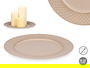 Giftdecor Portavelas Rombos Taupe Envejecido 33 cm Marrón (Set de 24)