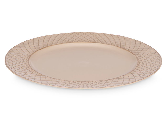 Giftdecor Portavelas Rombos Taupe Envejecido 33 cm Marrón (Set de 24)