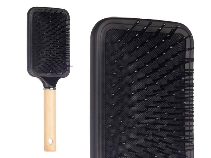 Berilo Cepillo Cabello Mango Madera Cuadrado 24.5x8.4x4 cm (Set de 24)