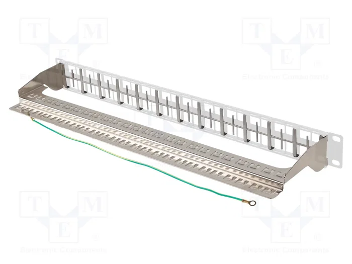Lanberg Panel de parches vacío 48 puertos 1U 19 pulgadas FTP gris para módulos Keystone