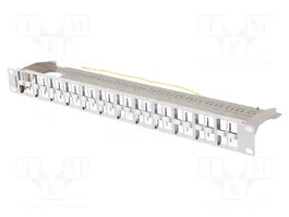 Lanberg Panel de parches vacío 48 puertos 1U 19 pulgadas FTP gris para módulos Keystone