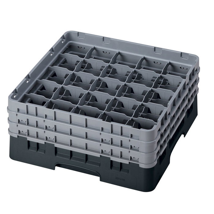 CAMBRO Cesta de lavado 25 comp. 3 alturas Negro CAMBRO Cesta de lavado 25 comp. 3 alturas Negro