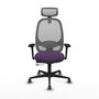 PIQUERAS Y CRESPO Silla de oficina Cilanco con mecanismo Sincro/Traslack, Morado y Gris