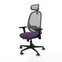 PIQUERAS Y CRESPO Silla de oficina Cilanco con mecanismo Sincro/Traslack, Morado y Gris