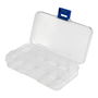 Workpro Organizador de compartimentos con tapa 10 divisiones Transparente 134 x 75 x 24 mm