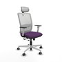 PIQUERAS Y CRESPO Silla de oficina Haches con mecanismo Sincro/Traslack, Morado y Blanco