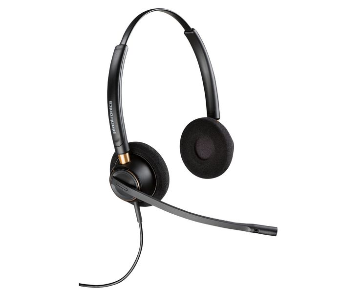 Poly HW520 Auriculares Binaurales con Cancelación de Ruido y Almohadillas Suaves para Oficina y Atención al Cliente