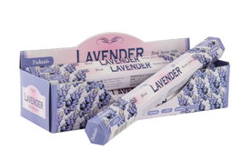 DKD Home Decor Incienso Varilla Básico Lavanda Aroma Bambú Madera Set de 20 (6 Unidades) 4 x 4 x 25 cm