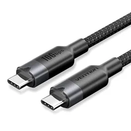 Vention Cable USB-C a USB-C 3.2 TRGBF Negro 1m 100W 10Gbps