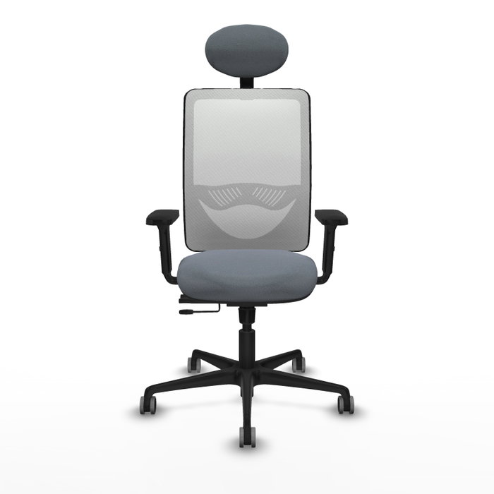 PIQUERAS Y CRESPO Silla de oficina Zulema con mecanismo Sincro/Traslack, Gris y Blanco PIQUERAS Y CRESPO Silla de oficina Zulema con mecanismo Sincro/Traslack, Gris y Blanco
