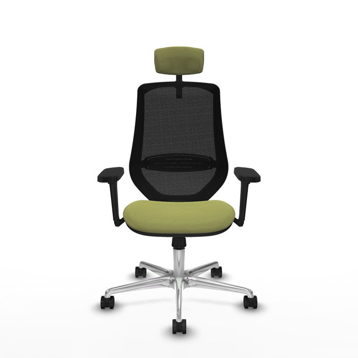 PIQUERAS Y CRESPO Silla de oficina Mardos con mecanismo Sincro, Verde oliva y Negro