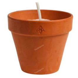 CERABELLA Vela Tiesto Terracota Test5 13X11,5Cm Exterior Ahuyenta Mosquitos Cera Soja Citronela