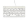 R-Go Tools Teclado Ergonómico R-Go Compact Break, Compacto con Software de Pausa, QWERTY UK, Cableado, Blanco